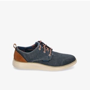 Men's Skechers Status 2.0 Pexton Denim Oxford Lace Up Memory Foam Size 8